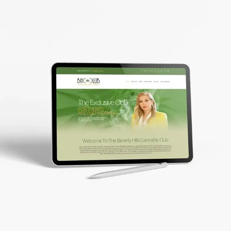 Beverly Hills Cannabis Club, web design by Studio 420