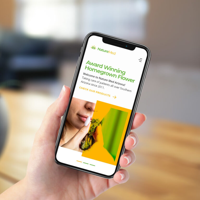 NatureMed Dispensary, website and menu integration by Studio 420