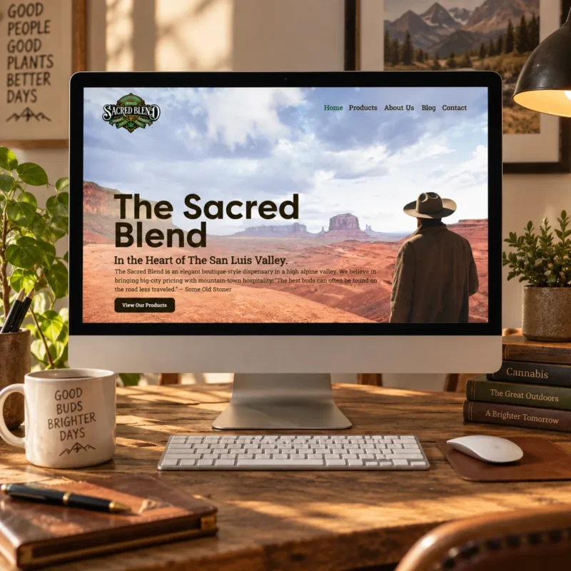 The Sacred Blend, website and menu integration by Studio 420, image 2